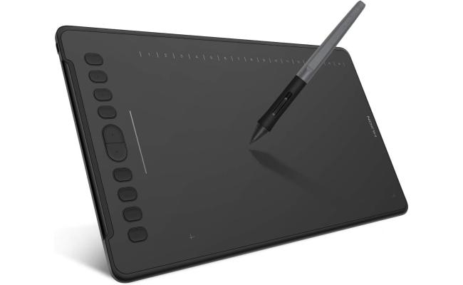 HUION Inspiroy H1161 Graphics Drawing Tablets  (Pen Display), Pen tablet H1161 that boasts 220PPS report rate and 8192 levels of pressure sensitivity : For PC/MAC/ (Black)
