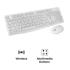 HP CS10 Wireless Keyboard and Mouse Combo, 2.4 GHz Wireless Connection, Ergonomic Design, Energy and Electricity Saving, Plug and Play, White.