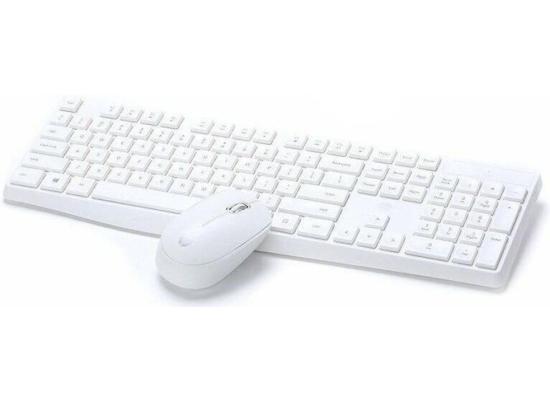 HP CS10 Wireless Keyboard and Mouse Combo, 2.4 GHz Wireless Connection, Ergonomic Design, Energy and Electricity Saving, Plug and Play, White.