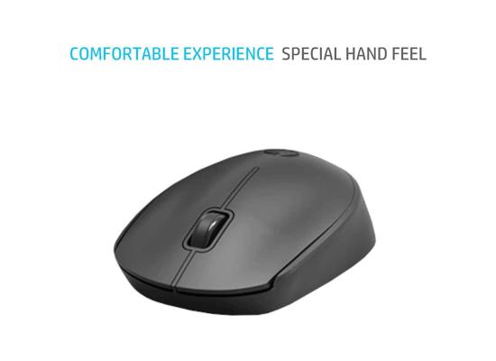 HP CS10 Wireless Keyboard and Mouse Combo, 2.4 GHz Wireless Connection, Ergonomic Design, Energy and Electricity Saving, Plug and Play, Black.