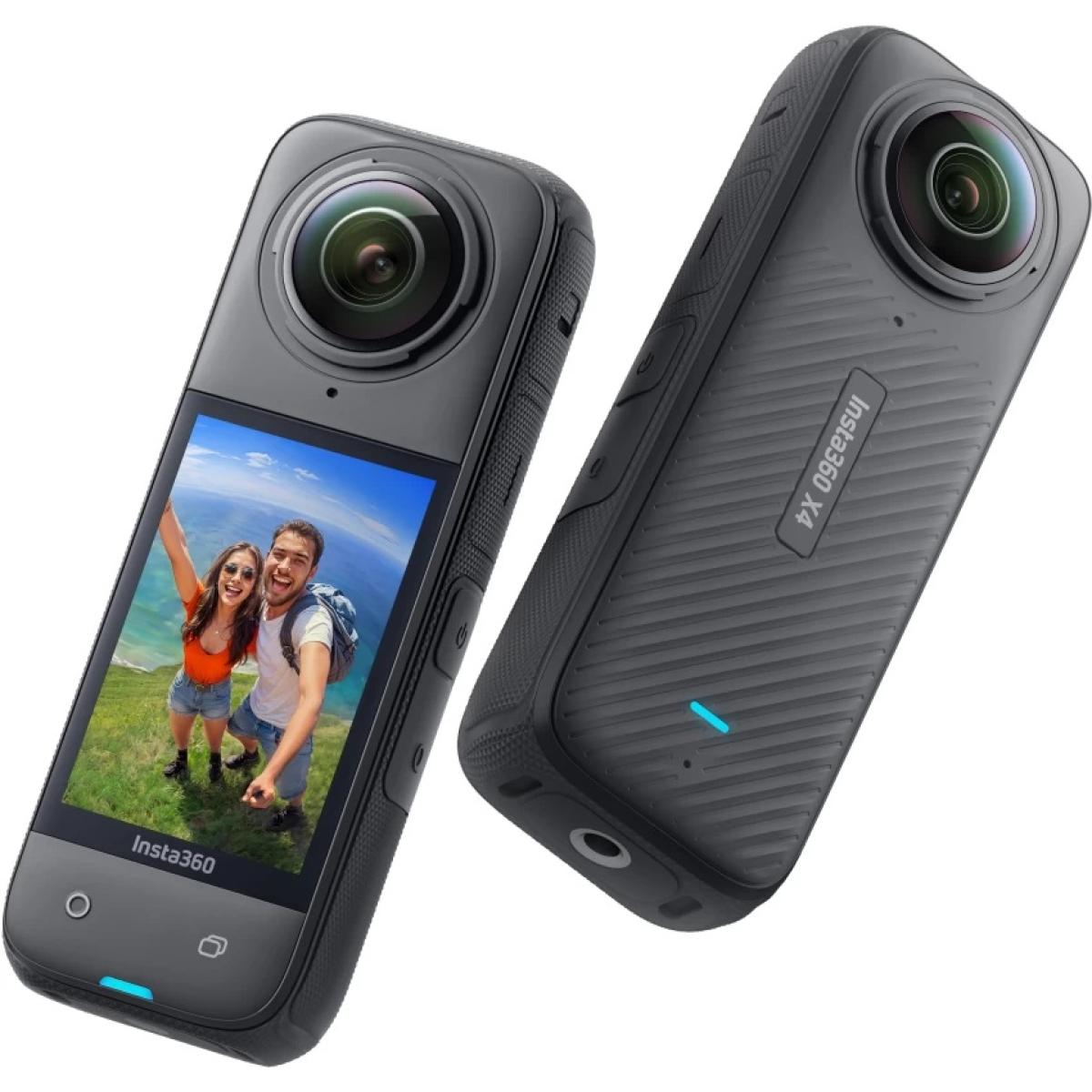 Insta360 X4 Motorcycle Handlebar - Waterproof 8K 360 Action Camera, 4K Wide-Angle Video, Invisible Selfie Stick Effect, Removable Lens Guards, 135 Min Battery Life, AI Editing