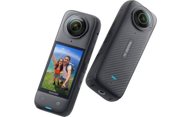 Insta360 X4 Motorcycle Handlebar - Waterproof 8K 360 Action Camera, 4K Wide-Angle Video, Invisible Selfie Stick Effect, Removable Lens Guards, 135 Min Battery Life, AI Editing