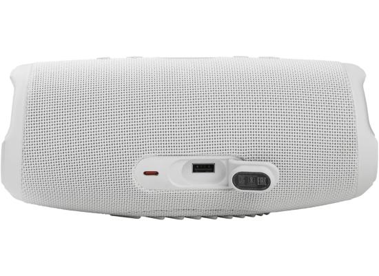 JBL Charge5 Splashproof Portable Bluetooth Speaker - White