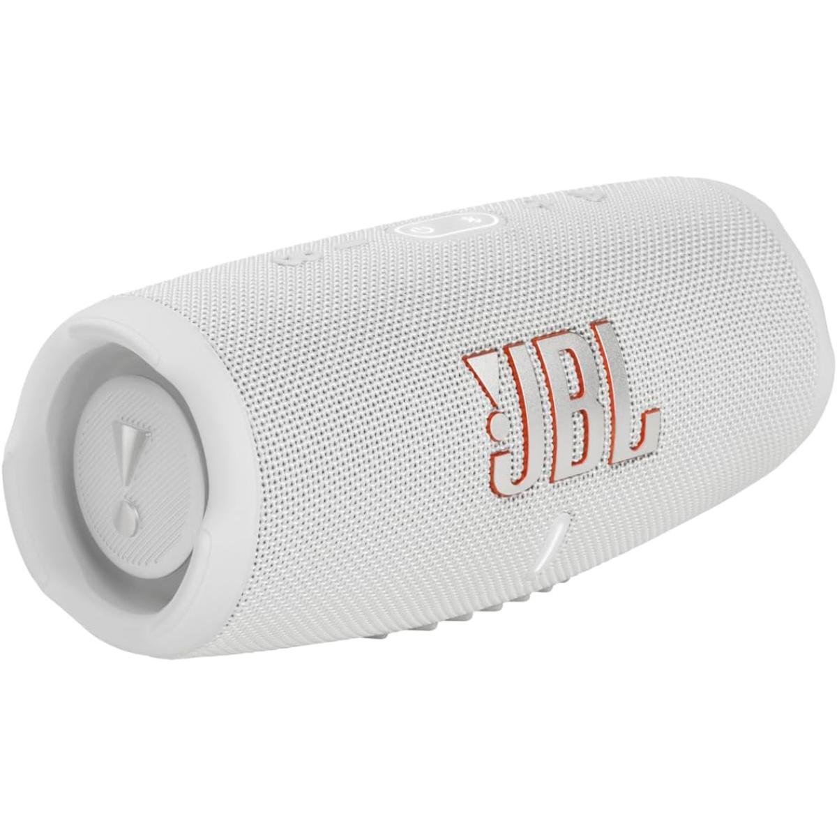 JBL Charge5 Splashproof Portable Bluetooth Speaker - White