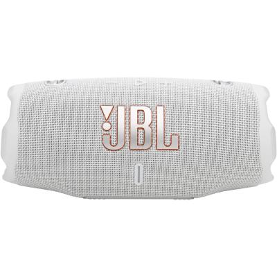 JBL Charge 6 - Portable Waterproof & Drop-Proof Bluetooth Speaker, Bold JBL Pro Sound with AI Sound Boost, 28Hrs of Playtime, Built-in powerbank & Comes with a Sturdy/Removable Carrying Strap (White)
