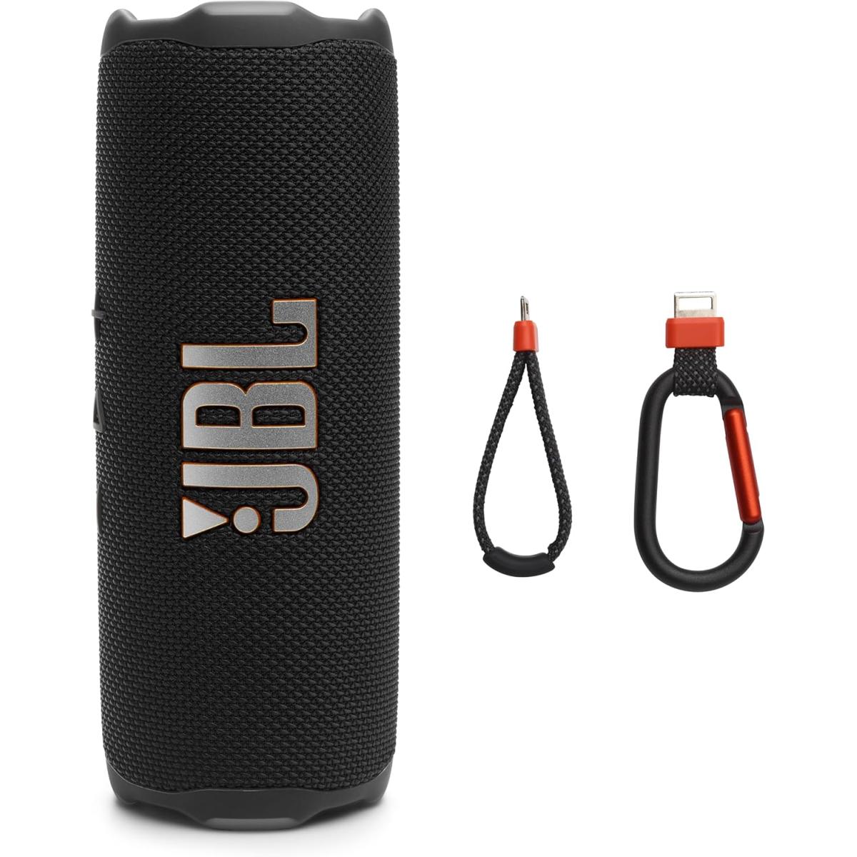 JBL Flip 7 - Portable Waterproof and Drop-Proof Speaker, Bold JBL Pro Sound with AI Boost, 16Hrs of Playtime, and PushLock System with Interchangeable Accessories (Black)