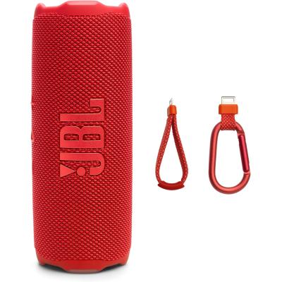 JBL Flip 7 - Portable Waterproof and Drop-Proof Speaker with AI Sound Boost, 16Hrs of Playtime, and PushLock System with Interchangeable Accessories (Red)