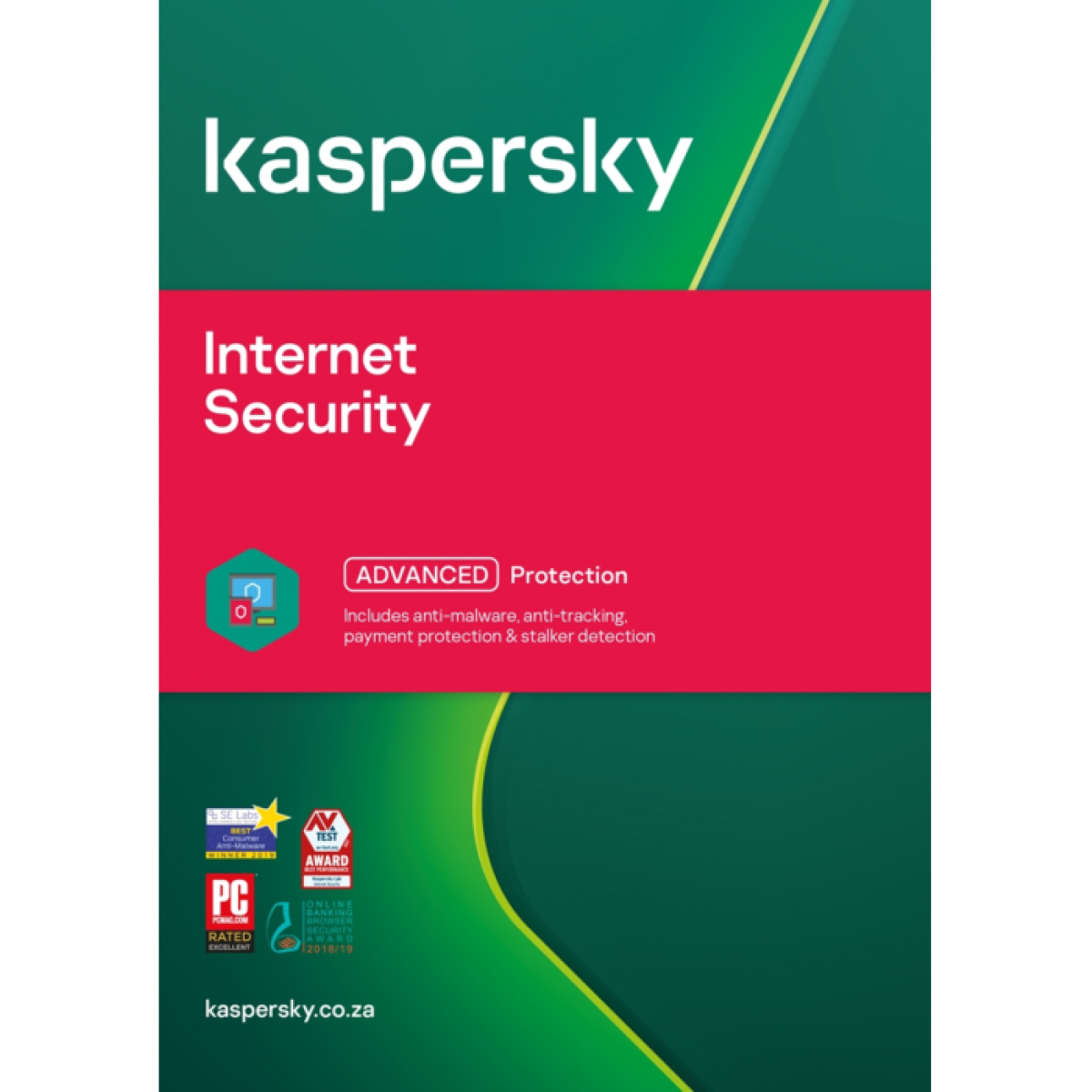 Kaspersky Internet Security, 1 Year License For 2 Devices, Compatible With Win, Mac