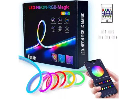LED Neon RGB Magic Strip (5m), USB Power, Bluetooth Mobile APP, Remote Control, Full ARGB Colors (MR Star App)