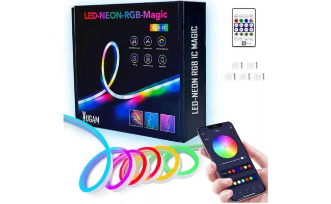 LED Neon RGB Magic Strip (5m), USB Power, Bluetooth Mobile APP, Remote Control, Full ARGB Colors (MR Star App)