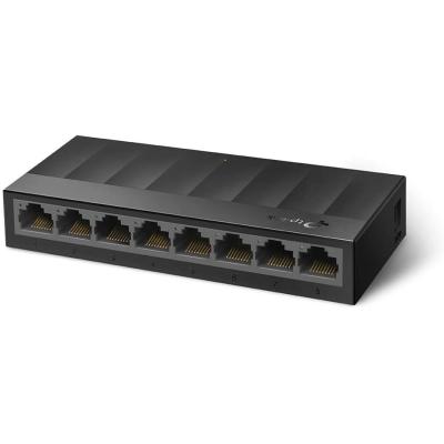 TP-Link Litewave 8 Port Gigabit Ethernet Switch | Desktop Ethernet Splitter | Plastic Case | Unshielded Network Switch | Plug & Play | Fanless Quiet | Unmanaged (LS1008G)
