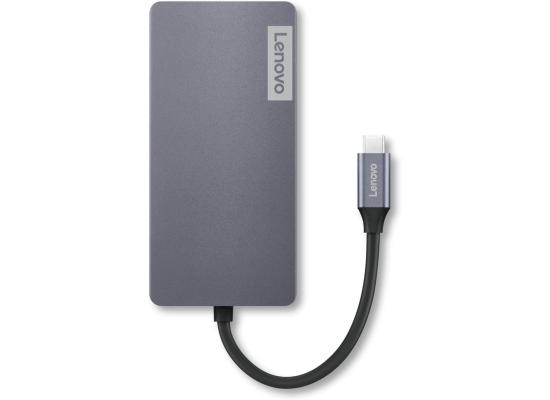 Lenovo 150 USB-C Travel Dock (Charging Host Upto 100W |3 x USB-A 3.0| x HDMI 1.4, 4K @ 30 Hz| 1 x VGA, Up to 1920 x 1080 @ 60 Hz | 1 x Video Output | RJ45 Support |1 Year Warranty| Grey), GX91M73946