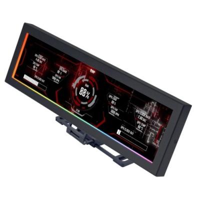 lian Li Universal Screen 8.8″  IPS LCD BLACK (1920 X 480), (237mm x 73mm x 13mm) For (monitor temps, stats, custom graphics, GIFs, wallpapers, SECONDARY SCREEN)