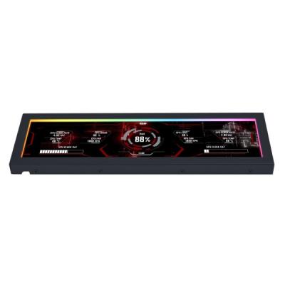 lian Li Universal Screen 8.8″  IPS LCD BLACK (1920 X 480), (237mm x 73mm x 13mm) For (monitor temps, stats, custom graphics, GIFs, wallpapers, SECONDARY SCREEN)