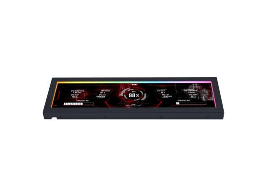 lian Li Universal Screen 8.8″  IPS LCD BLACK (1920 X 480), (237mm x 73mm x 13mm) For (monitor temps, stats, custom graphics, GIFs, wallpapers, SECONDARY SCREEN)