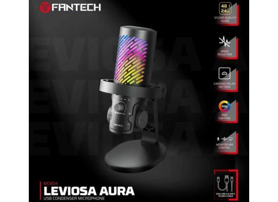 Fantech MCX04 Leviosa Aura Condenser Microphone, Connect instantly with dual USB-C/USB-A, perfect for podcasts, streaming, or calls.