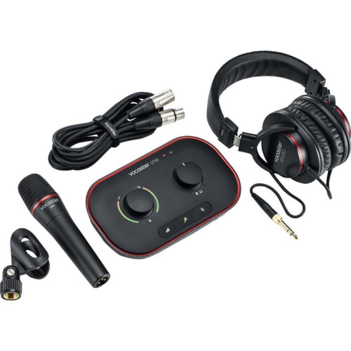 Focusrite Vocaster One Studio Podcasting Interface for Recording as a Solo Creator, Small & Light. (MOAC0003)