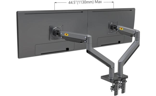 NB North Bayou Dual Monitor Arm Ultra Wide Full Motion Swivel Monitor Mount for 22''-32'' Monitors Load Capacity from 4.4 to 26.4lbs for Each Arm Height Adjustable Monitor Stand G35