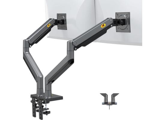 NB North Bayou Dual Monitor Arm Ultra Wide Full Motion Swivel Monitor Mount for 22''-32'' Monitors Load Capacity from 4.4 to 26.4lbs for Each Arm Height Adjustable Monitor Stand G35