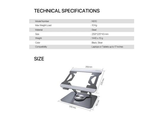 FANTECH NS10 LAPTOP STAND