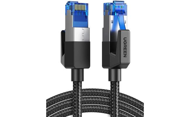 UGREEN Cat 6 Ethernet Cable Braided Cat6 Gigabit High Speed 1000Mbps Internet Cable Shielded Network LAN Cord Compatible for PC PS5 PS4 PS3 Xbox Smart TV Router  RJ45, 3M