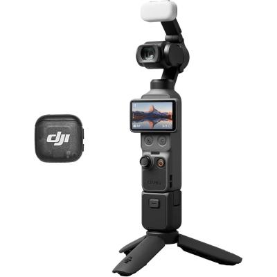 DJI Osmo Pocket 4 Creator Combo Action Camera, 1" CMOS Sensor, 4K 240fps Video, 3 Axis Stabilized, 107GB Storage, ActiveTrack, 7 Smart Tracking, 10Bit D Log Color, Black