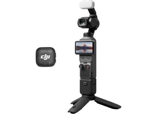 DJI Osmo Pocket 4 Creator Combo Action Camera, 1" CMOS Sensor, 4K 240fps Video, 3 Axis Stabilized, 107GB Storage, ActiveTrack, 7 Smart Tracking, 10Bit D Log Color, Black