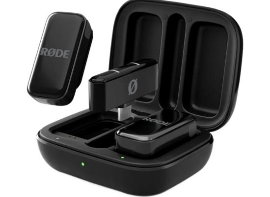 RØDE Wireless Micro - Compact Wireless Microphone, Two Mics with Charge Case for Smartphone Content Creation - USB-C, Black