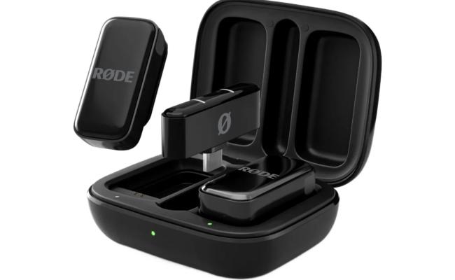 RØDE Wireless Micro - Compact Wireless Microphone, Two Mics with Charge Case for Smartphone Content Creation - USB-C, Black
