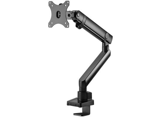 SilverStone ARM13 (Black) Single Monitor Arm w/ Mechanical Spring Design & Versatile Adjustability, For Monitors Up To 32" Size & 9kg Weight, VESA Mounting Interface Standard (MIS), 100mm x 100mm / 75mm x 75 mm Mounting Hole