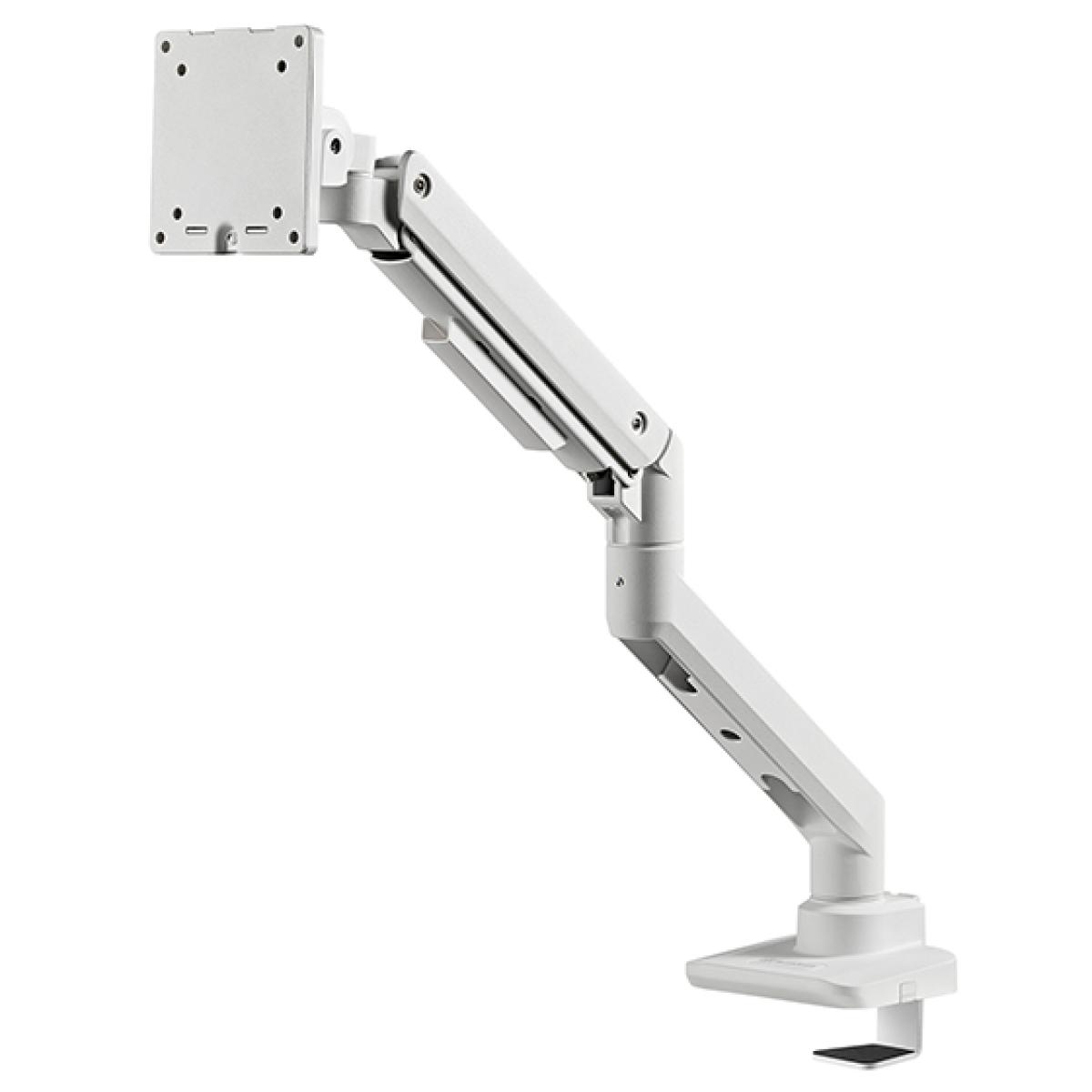 SilverStone ARM14 (White) Single Monitor Arm w/ Heavy-Duty Gas Spring Design & Versatile Adjustability, For Monitors Up To 49