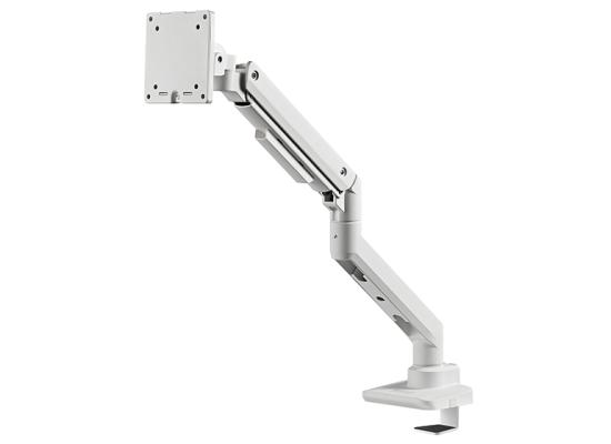 SilverStone ARM14 (White) Single Monitor Arm w/ Heavy-Duty Gas Spring Design & Versatile Adjustability, For Monitors Up To 49" Size & 20kg Weight, VESA Mounting Interface Standard (MIS), 100mm x 100mm / 75mm x 75 mm Mounting Hole