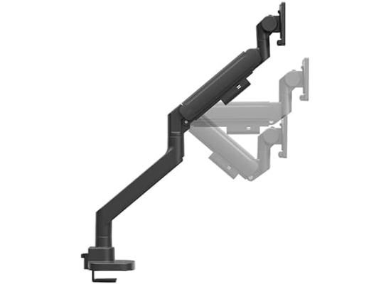 SilverStone ARM15B (Black) Single Monitor Arm w/ Heavy-Duty Gas Spring Design & Versatile Adjustability, For Monitors Up To 57" Size & 27kg Weight, VESA Mounting Interface Standard (MIS), 100mm x 100mm / 75mm x 75 mm Mounting Hole
