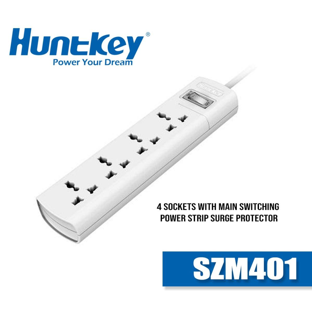Huntkey SZM401 Power Strip Surge w/ 4 Universal AC Sockets (1.5M)