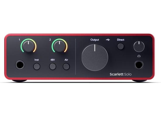 Focusrite Scarlett Solo 4th Gen USB Audio Interface, for the Guitarist, Vocalist, or Producer — High-Fidelity, Studio Quality Recording, and All the Software You Need to Record