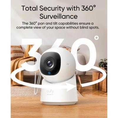 Eufy By Anker Wireless Indoor Security Camera C220 , 2K Resolution, 360° Pan and Tilt - (White)