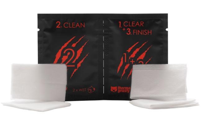 Thermal Grizzly Cleaning Wipes 1 Pack, Cleaning Cloths For Surfaces w/ Thermal Conductive Materials