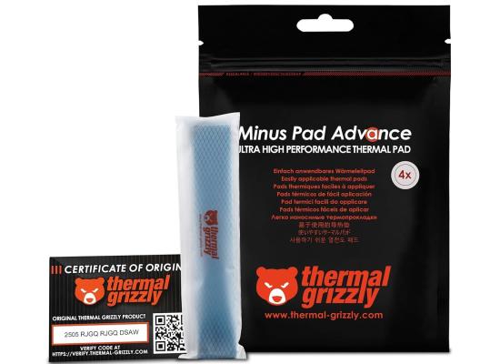 Thermal Grizzly MINUS PAD ADVANCE (120 x 20 mm - 0,5 mm - 4 pcs) Highly conductive Thermal Pad