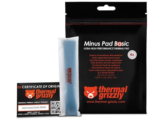 Thermal Grizzly MINUS PAD Basic (120 x 20 mm - 1,0 mm - 4 pcs) Highly conductive Thermal Pad