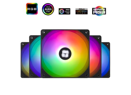 Thermalright TL-C12C-S X5 (Black / 3PIN ARGB) Balance Performance 120mm PWM Cooling Fan Kit 5in1 / S-FDB Bearing.