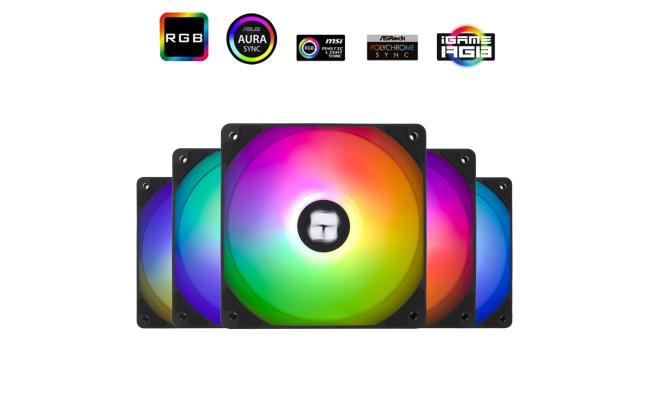 Thermalright TL-C12C-S X5 (Black / 3PIN ARGB) Balance Performance 120mm PWM Cooling Fan Kit 5in1 / S-FDB Bearing.