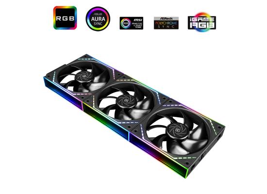 Thermalright TL-M12Q X3  (Black / LED) Balance Performance, Cooling Fan Kit 3in1 / S-FDB Bearing.