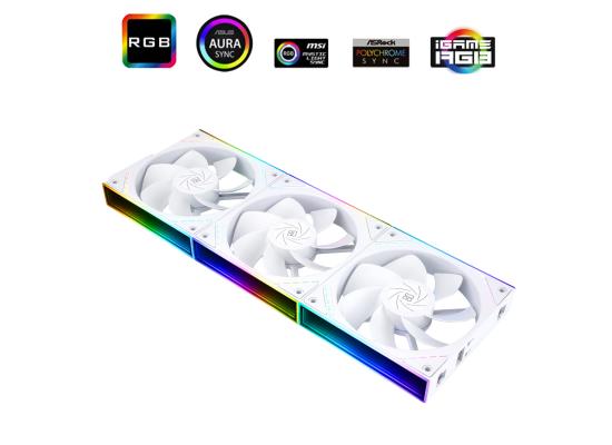 Thermalright TL-M12QRW X3 (White / LED) Balance Performance, Cooling Fan Kit 3in1 / S-FDB Bearing.