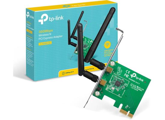 TP-Link TL-WN881ND 300 Mbps Wireless N PCIe WiFi Adapter for PC, PCIe WiFi Card for Desktop, Low-Profile Bracket Included, Supports Windows 10-8.1-8-7-XP (32-64 bit) - Linux 2.6.24-4.1