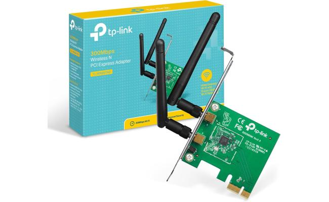 TP-Link TL-WN881ND 300 Mbps Wireless N PCIe WiFi Adapter for PC, PCIe WiFi Card for Desktop, Low-Profile Bracket Included, Supports Windows 10-8.1-8-7-XP (32-64 bit) - Linux 2.6.24-4.1