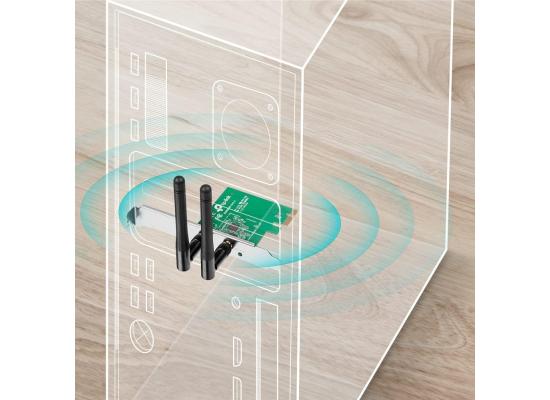 TP-Link TL-WN881ND 300 Mbps Wireless N PCIe WiFi Adapter for PC, PCIe WiFi Card for Desktop, Low-Profile Bracket Included, Supports Windows 10-8.1-8-7-XP (32-64 bit) - Linux 2.6.24-4.1