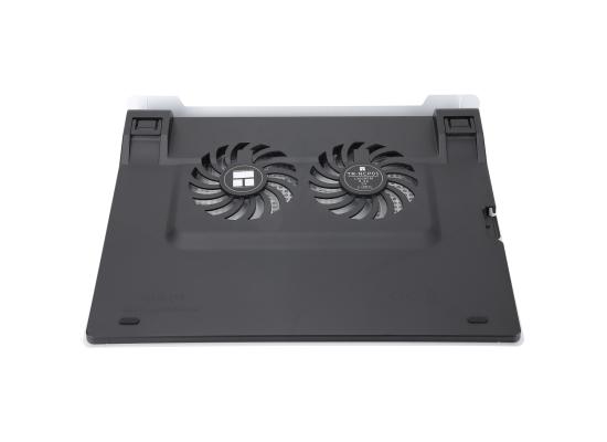 Thermalright (TR-NCP01) High Performance Laptop Cooling Pad, Up To 15.6" Notebooks, Dual 1300 RPM Fans, Dual USB Extension Hub - Silver Notebook Cooler