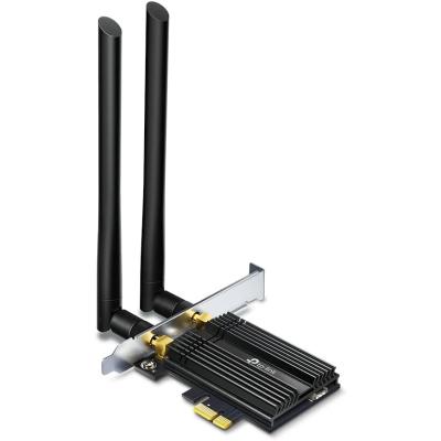 AX3000 Wi-Fi 6 Bluetooth 5.0 PCIe Adapter, AX3000 Wi-Fi 6 Speeds, Gold plating and a customized heat sink improve connection stability and efficiency ensuring ultimate performance.