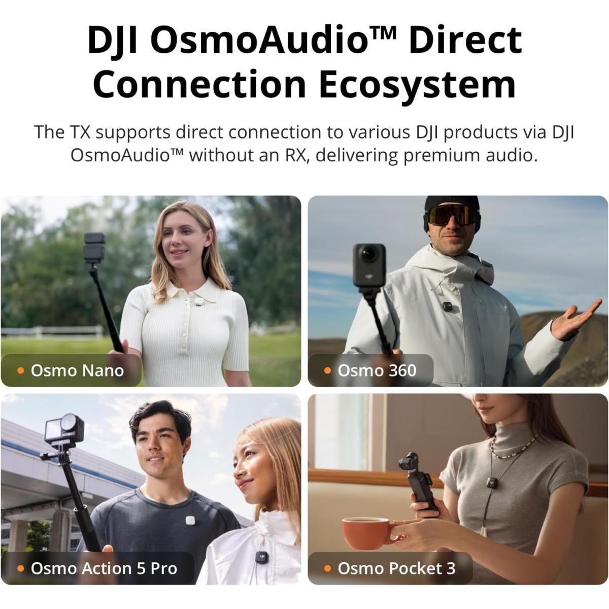 DJI Mic Mini Transmitter (Infinity Black), Ultralight, Wireless Lavalier Microphone for DJI Action 5 Pro/Osmo Pocket 3, Noise Cancelling, Wireless Microphone for Camera/iPhone/Android, Vlog, Streaming