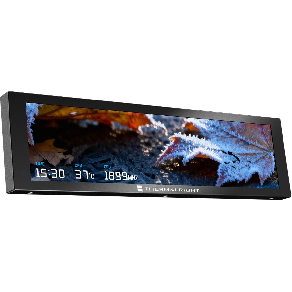 Thermalright Trofeo Vision 9.16 IPS LCD BLACK (1920 X 480), USB Type-C, (251 mm × 68 mm × 17 mm) Thermalright TRCC Control Center Software For (monitor temps, stats, custom graphics, GIFs, wallpapers)